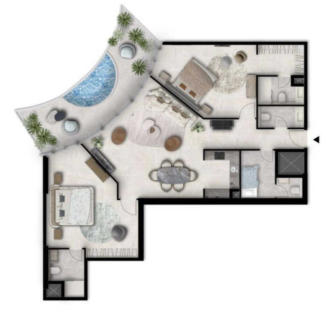 Floor plan of the residence